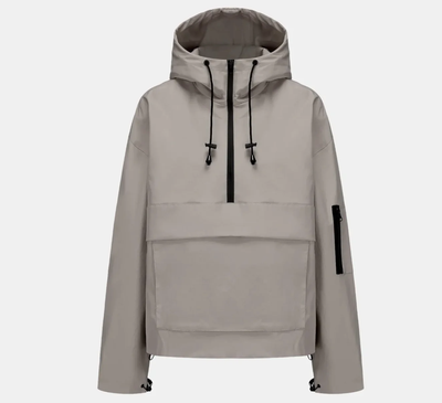 Elevated Cropped Hooded Rain Jacket